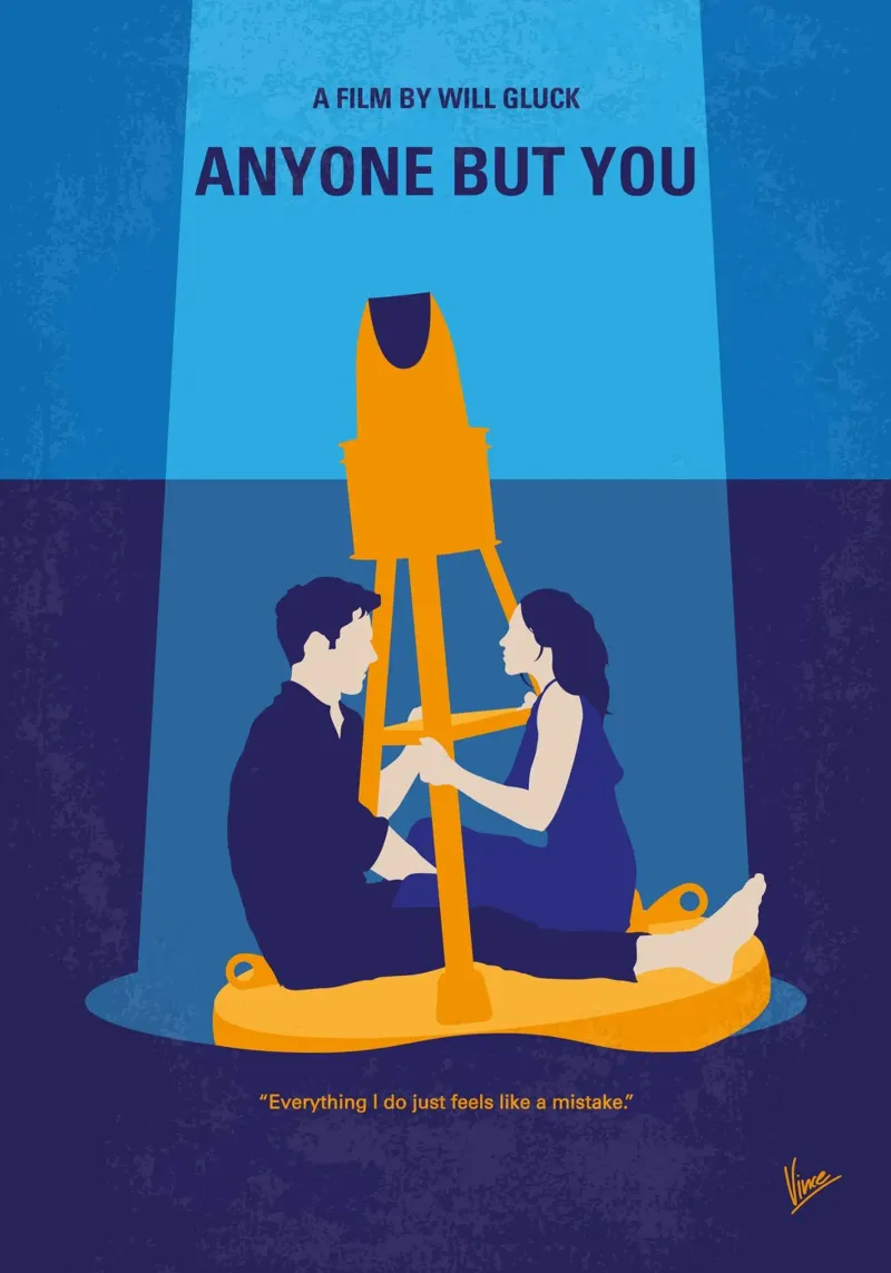 No1456 My Anyone but You minimal movie poster pellicola backlit da Chungkong