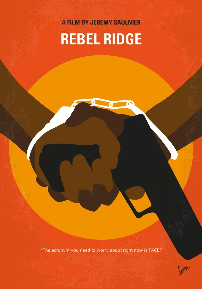 No1457 My Rebel Ridge minimal movie poster alluminio dibond da Chungkong