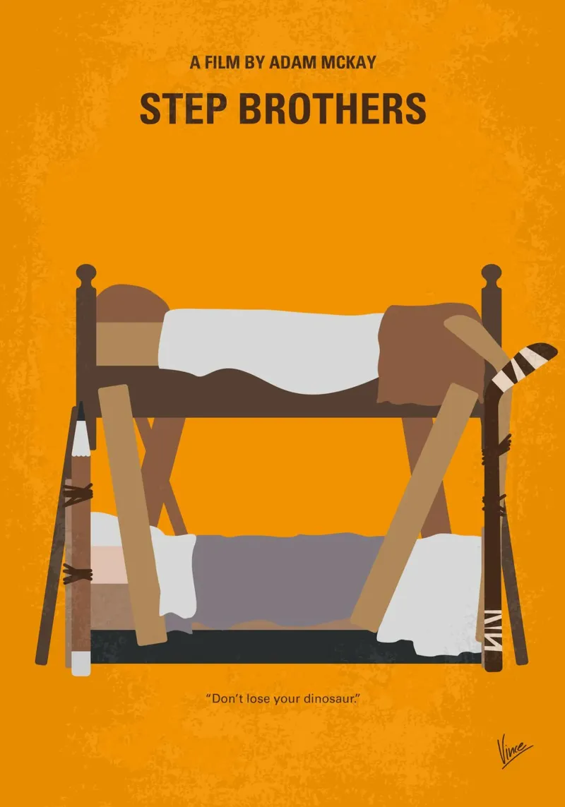 No1464 My Step Brothers minimal movie poster pellicola backlit da Chungkong