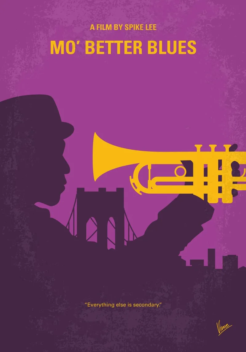 No1467 My Mo Better Blues minimal movie poster poster avec cadre en plastique de Chungkong
