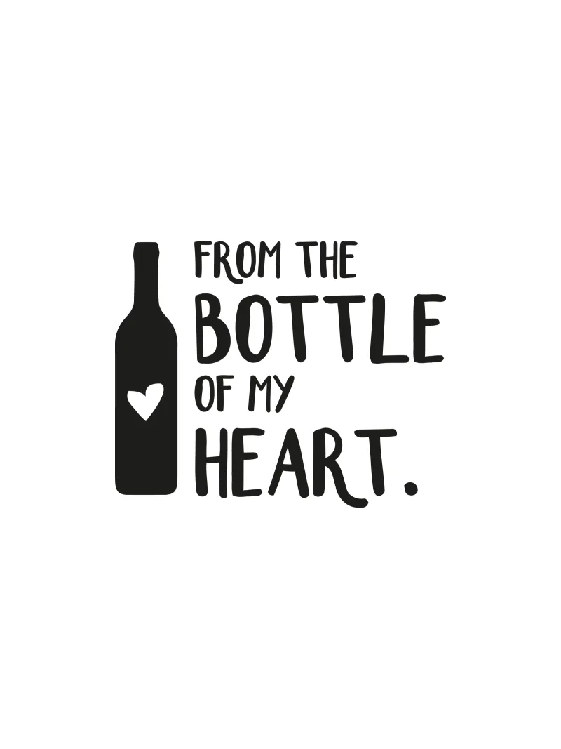 De la botella de mi corazón metacrilato de Constanze Art Direction