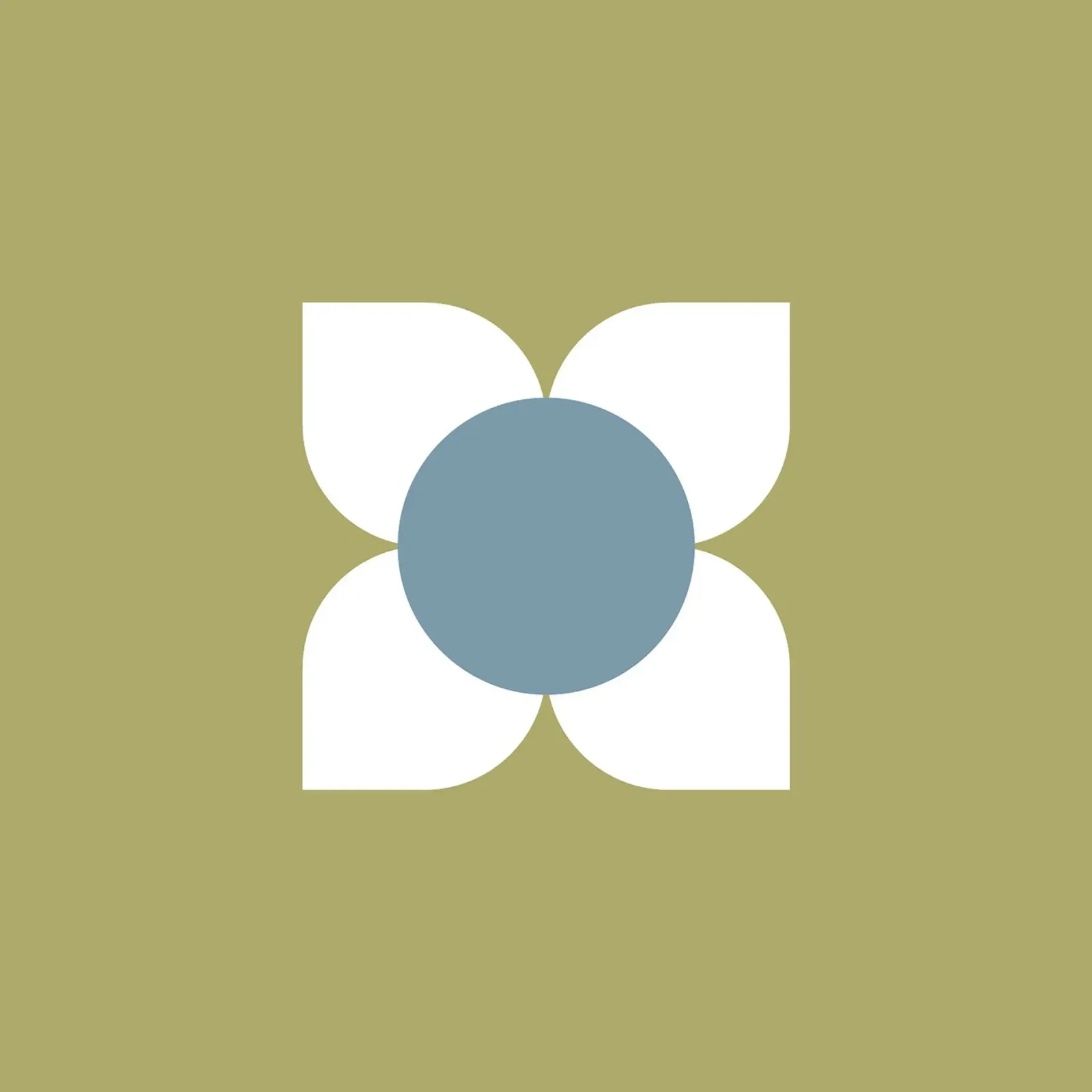 Sage Bloom Harmony - Floreale geometrico moderno di metà secolo carta hahnemühle da susanacosta