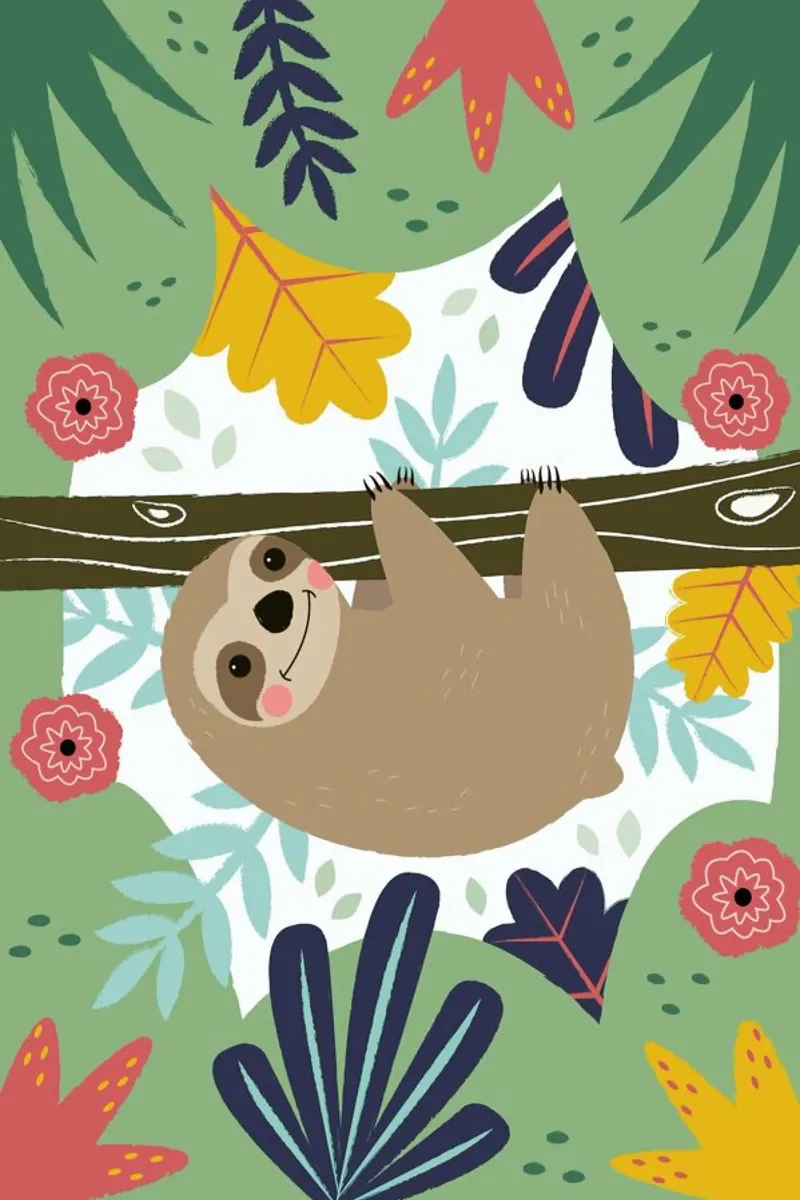 Sloth poster by Karin Bijlsma