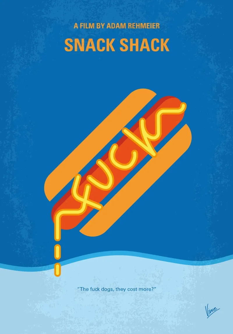 No1471 My Snack Shack minimal movie poster poster con telaio in plastica da Chungkong