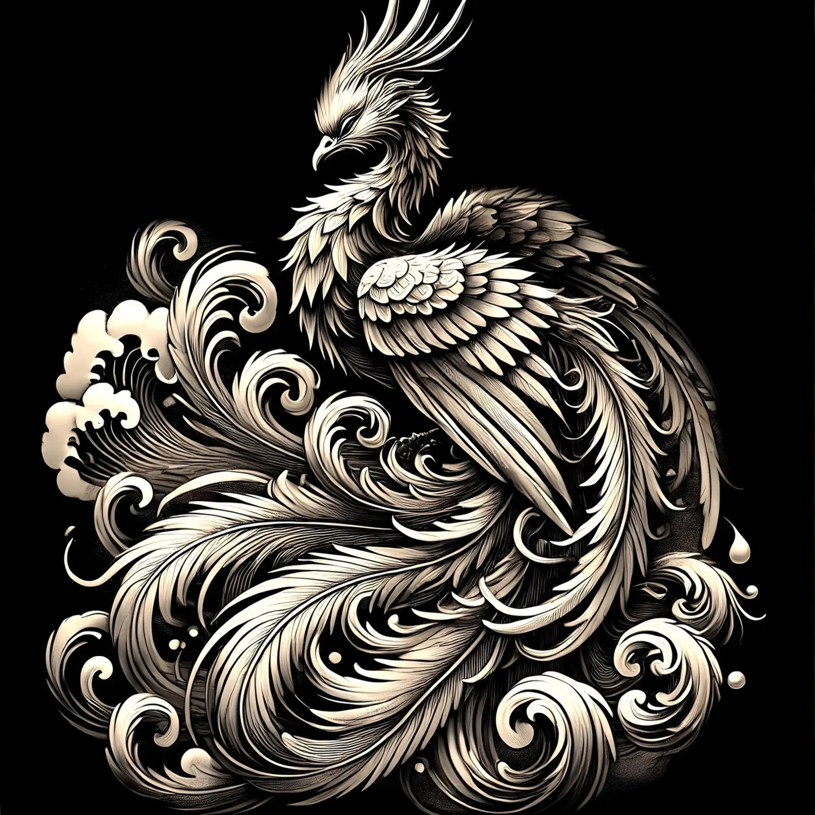 Phoenix of immortality - Noble work of art hahnemühle by scHio