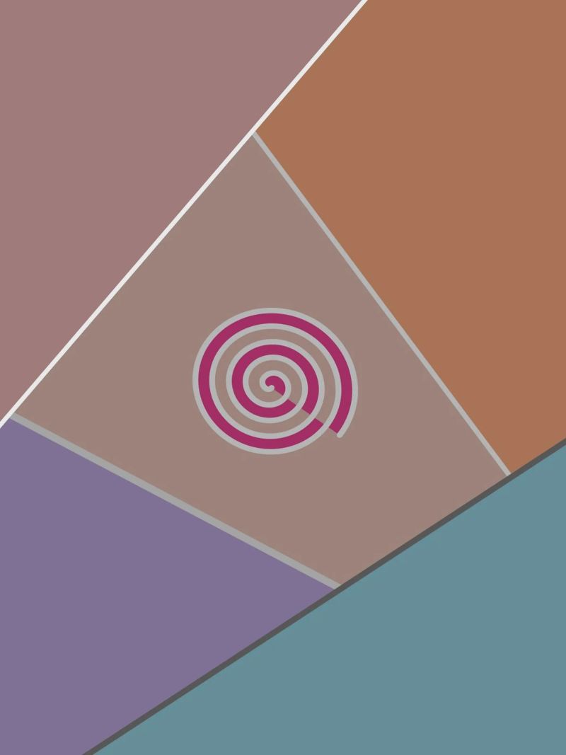Forme geometriche colorate e una spirale rosa pellicola backlit da Something for you