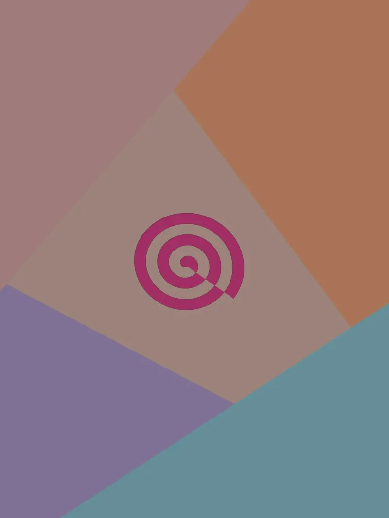 Forme geometriche colorate e una spirale rosa poster da Something for you