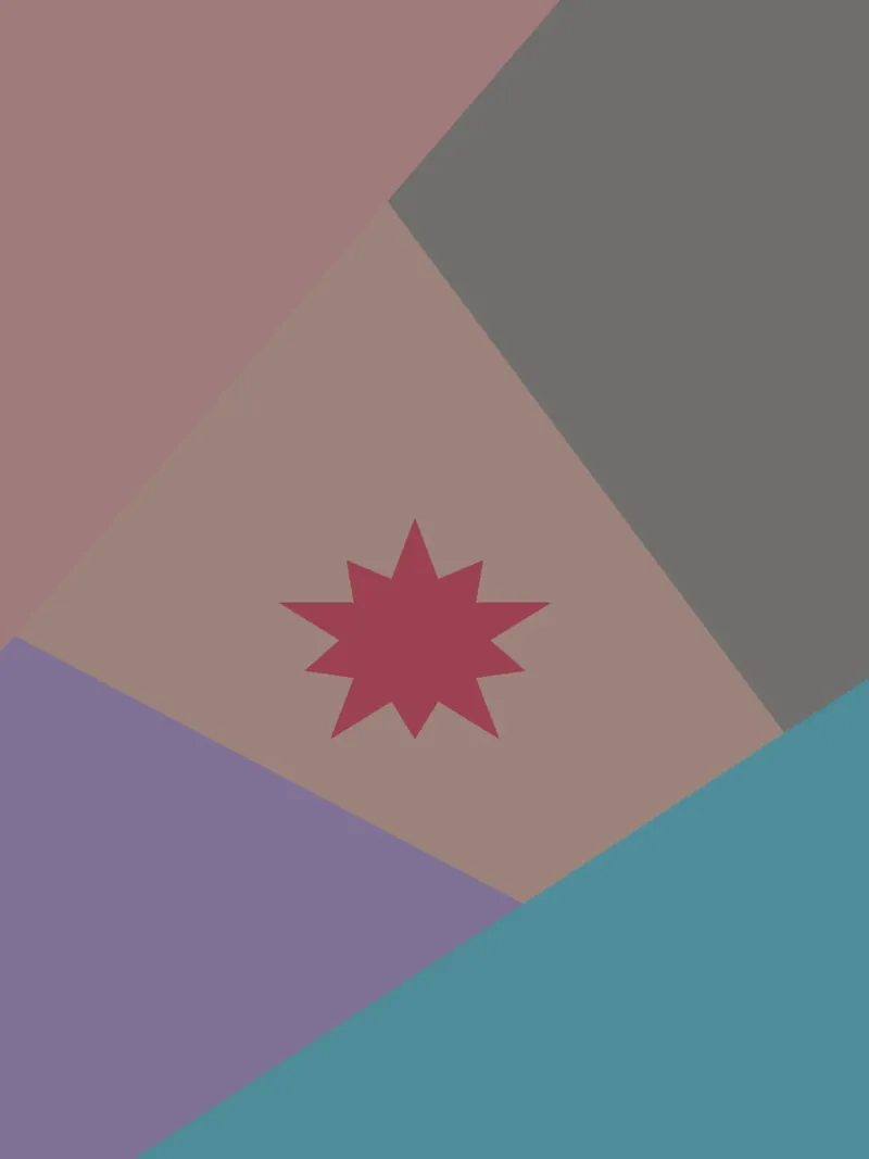 Forme geometriche colorate e una stella rosa poster da Something for you