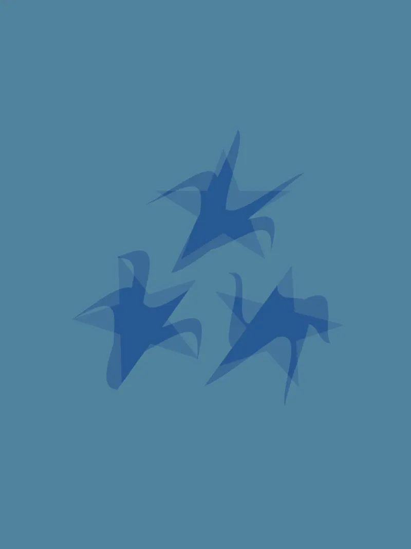 Blurred abstract blue shapes on a blue background canvas by Something for you