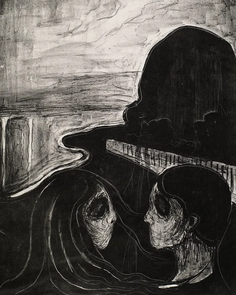 Edvard Munch - Attrazione I pellicola backlit da Timeless Artworks