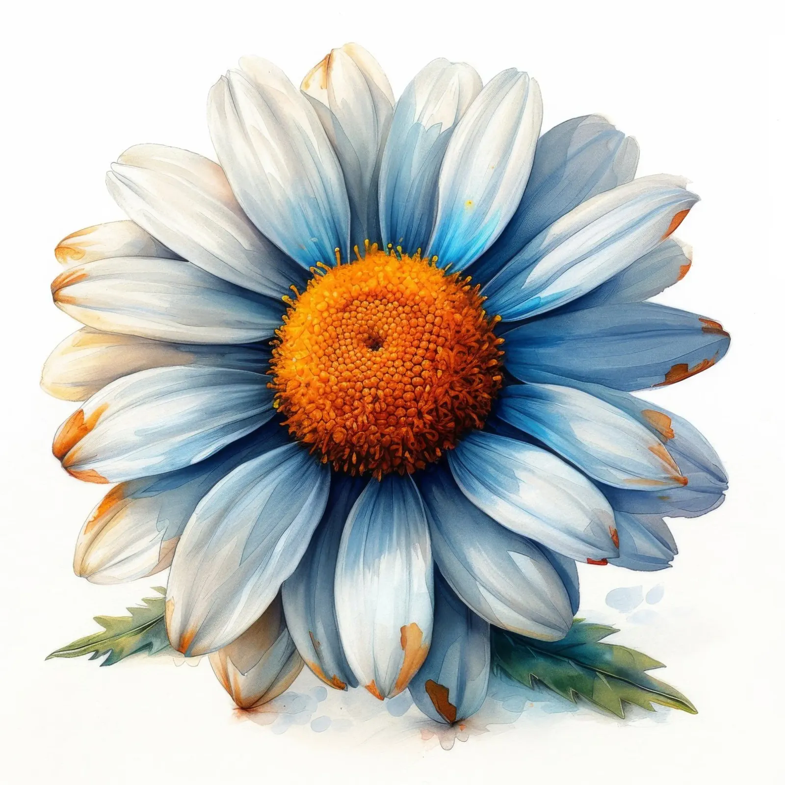 Fiore di margherita dipinto 2 poster con telaio in legno da Bold Blooms