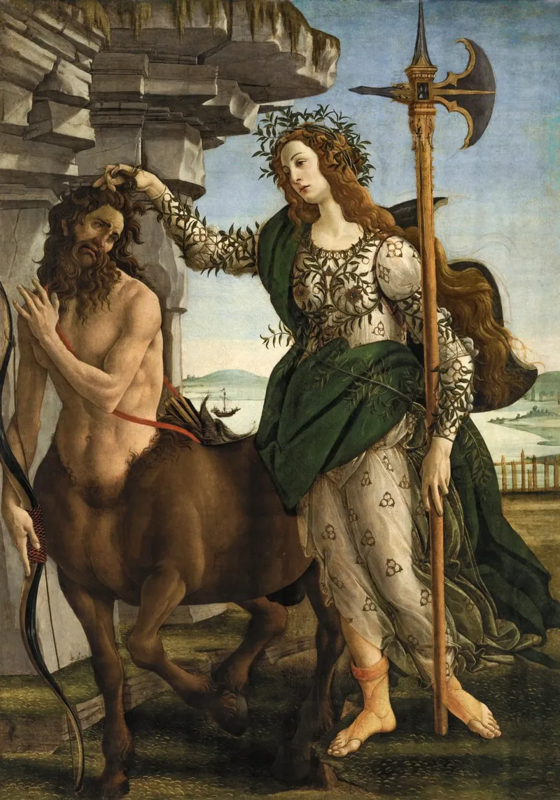 Sandro Botticelli - Pallade e il Centauro pellicola backlit da Timeless Artworks