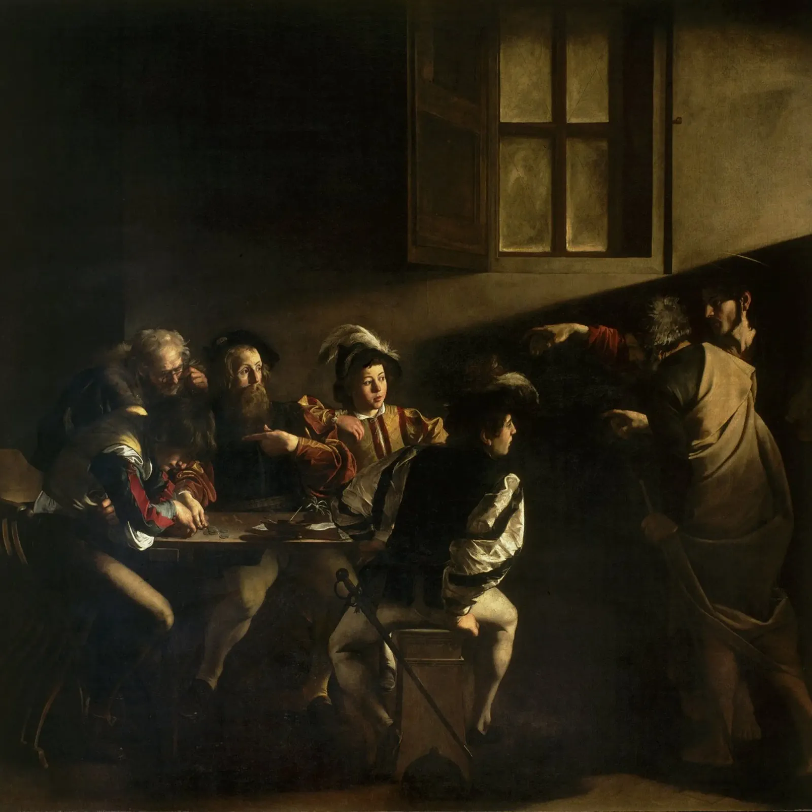 Caravaggio - La chiamata di San Matteo pellicola backlit da Timeless Artworks