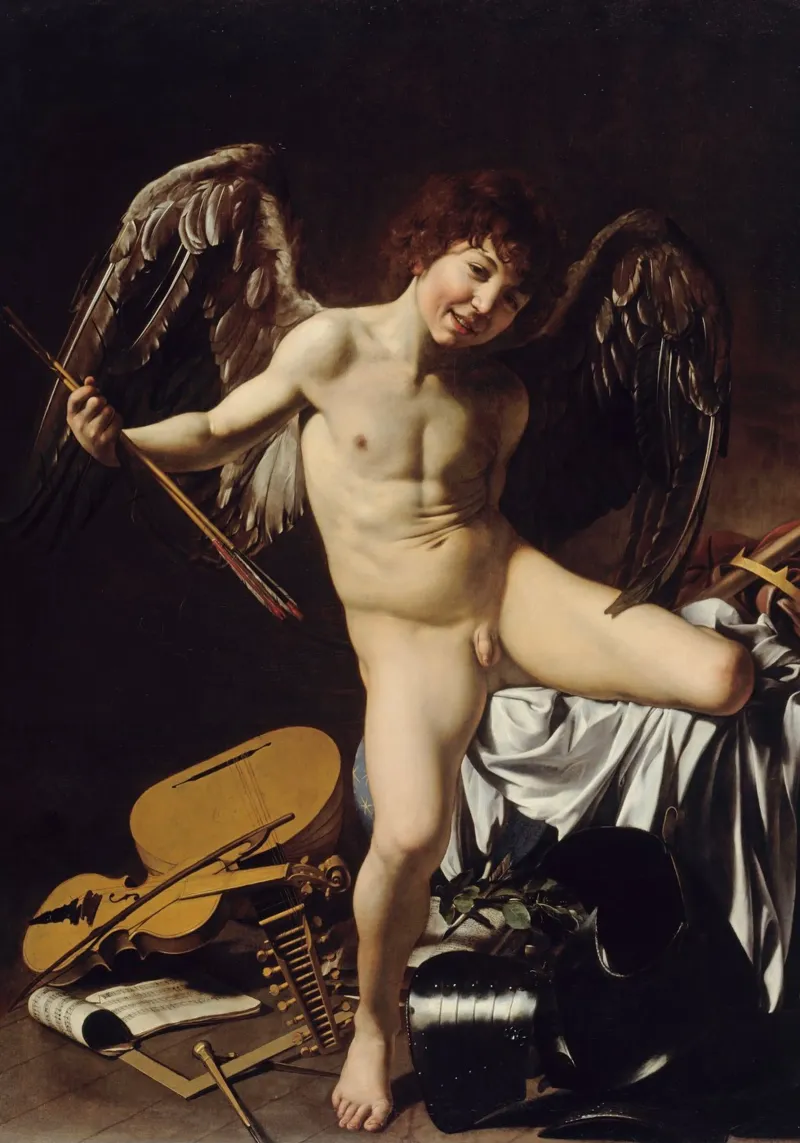 Caravaggio - Cupido come vincitore L'amore vince tutto carta hahnemühle da Timeless Artworks