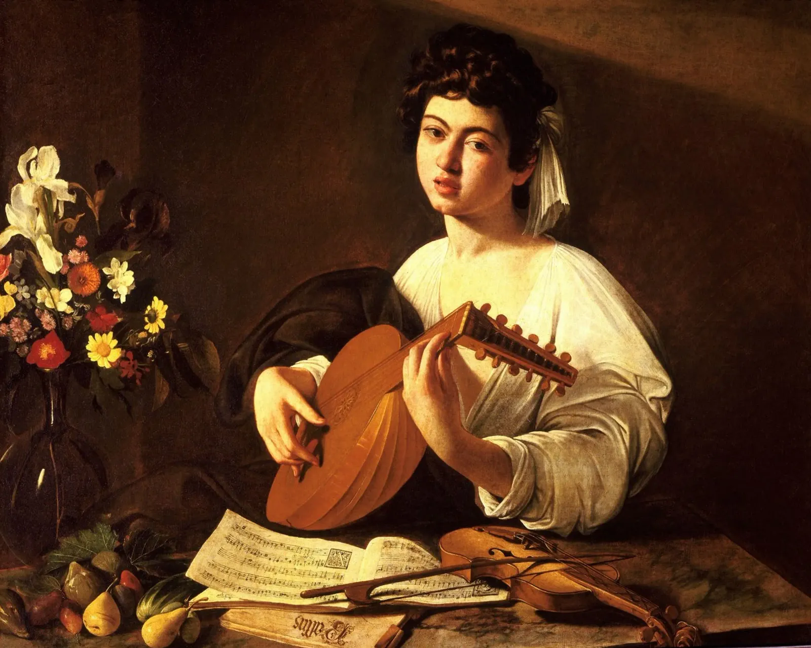 Caravaggio - The Lute Player pellicola backlit da Timeless Artworks