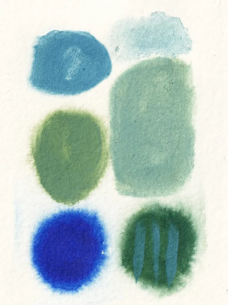 Blue circles carta hahnemühle da Jasmyncheng