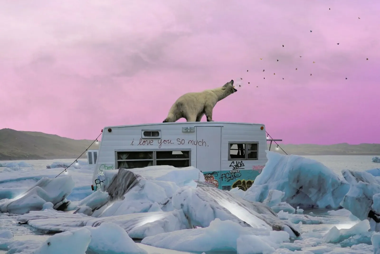 Breaking the Ice poster con telaio in plastica da Jason Brueck