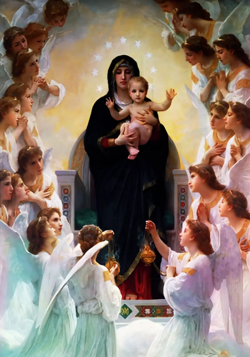 Vergine Maria Arte Acquerello poster con telaio in plastica da kaiyaraiya