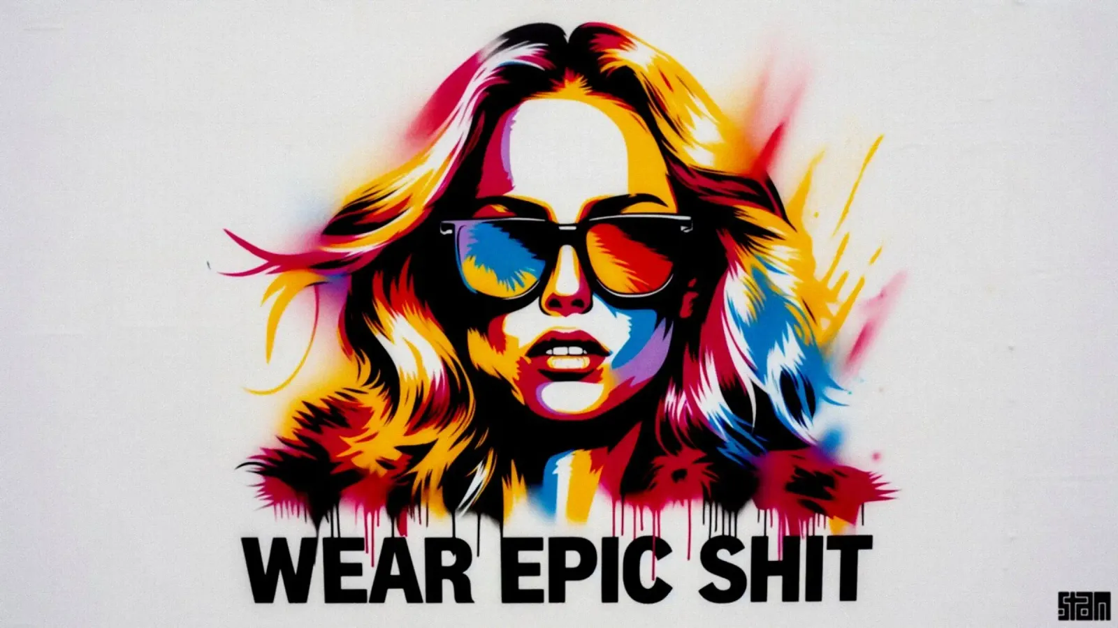 wear epic shit – Stencil, Graffiti & Streetart pellicola backlit da STAN Z.