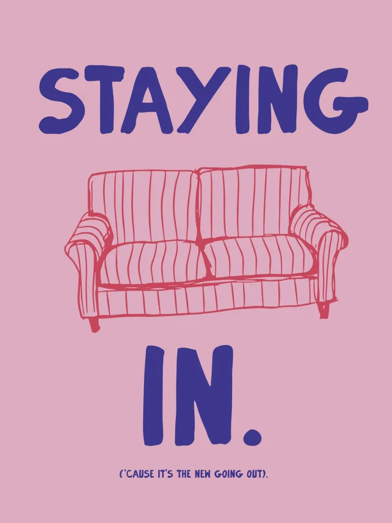 Staying In tela con Cornice a cassetta da treechild