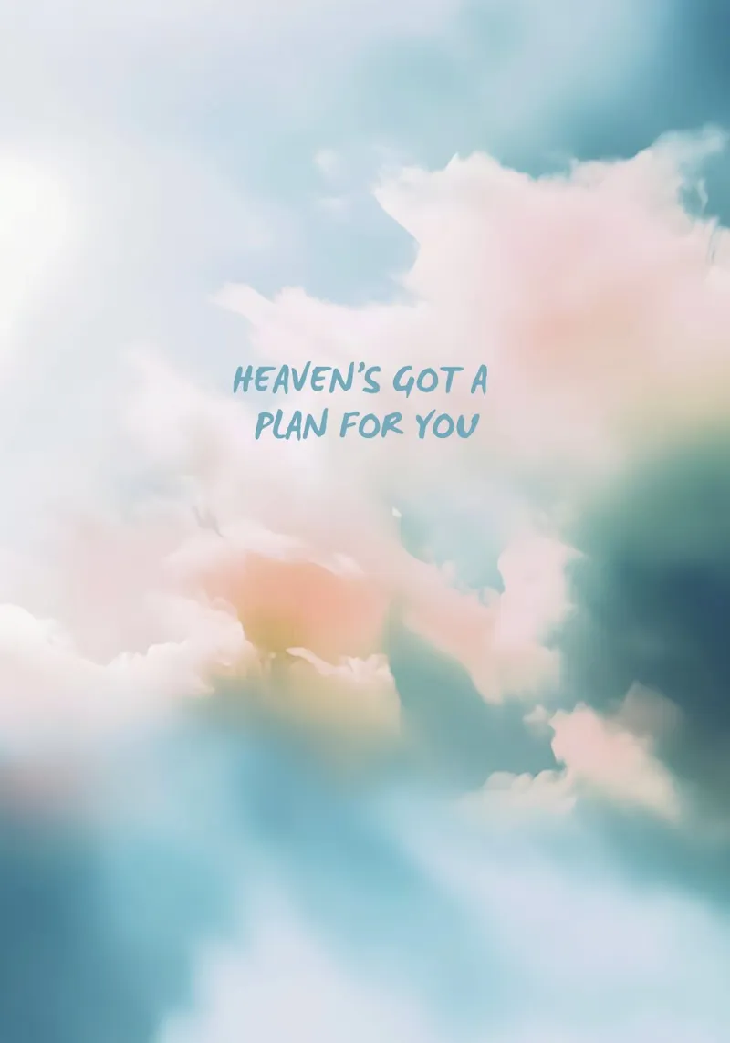 Heaven's got a Plan poster avec cadre en bois de Ma Lo Creative Studio