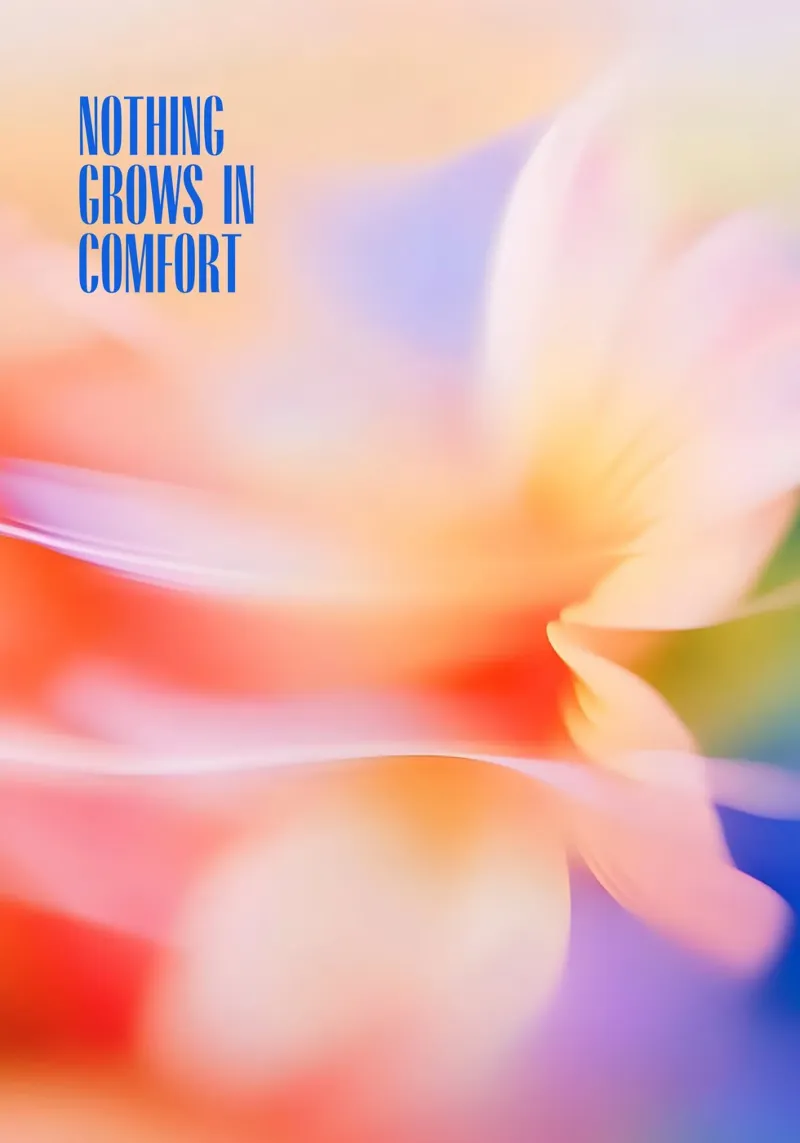 Nothing Grows in Comfort pellicola backlit da Ma Lo Creative Studio