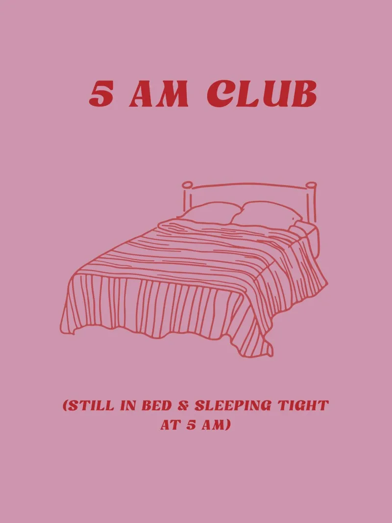 5 AM CLUB tela con Cornice a cassetta da treechild