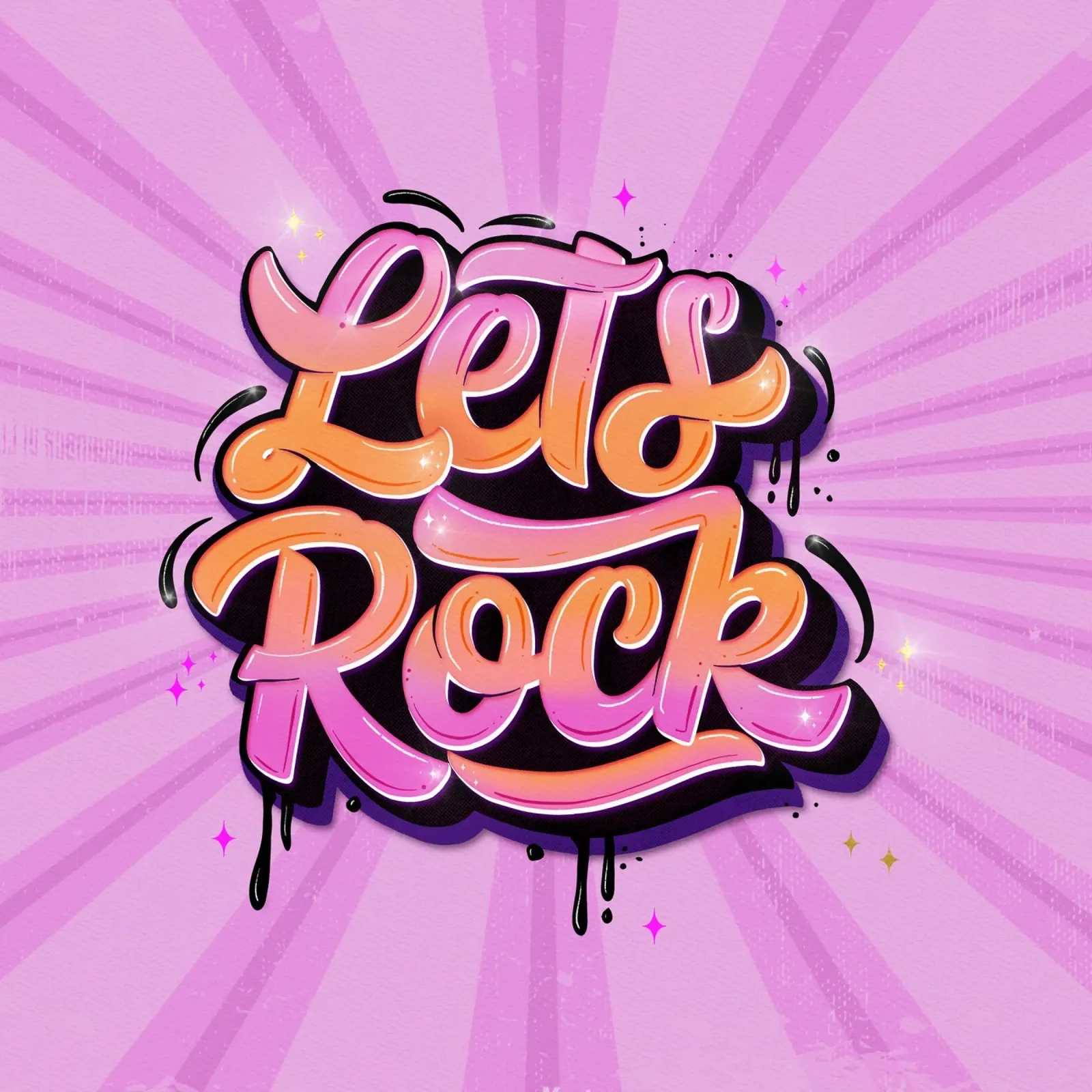 Let's Rock. Letteratura a mano. Good Vibes. plexiglass da CalliLetters