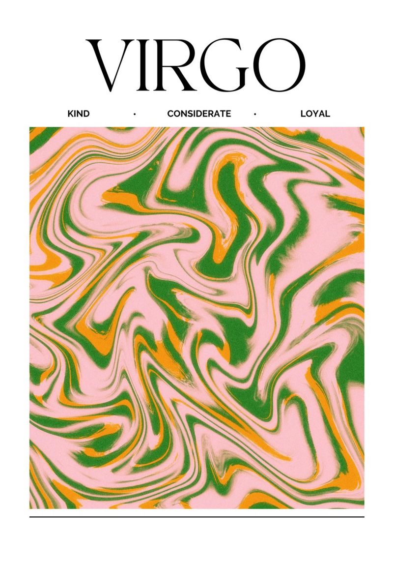 Virgo Zodiac Print – Methodical, Precise & Grounded plexiglass da PrintCessStudio