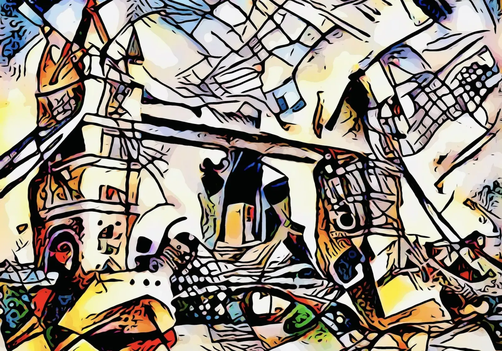 Kandinsky incontra Londra #5 carta hahnemühle da ZAMART