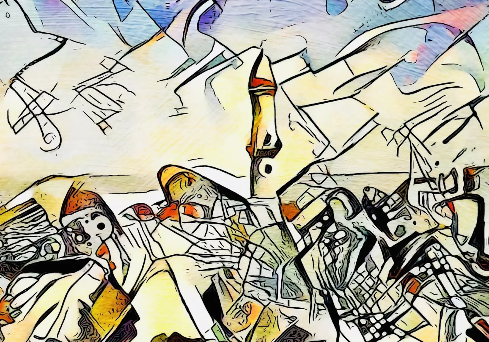 Kandinsky incontra Warnemünde, faro pellicola backlit da ZAMART