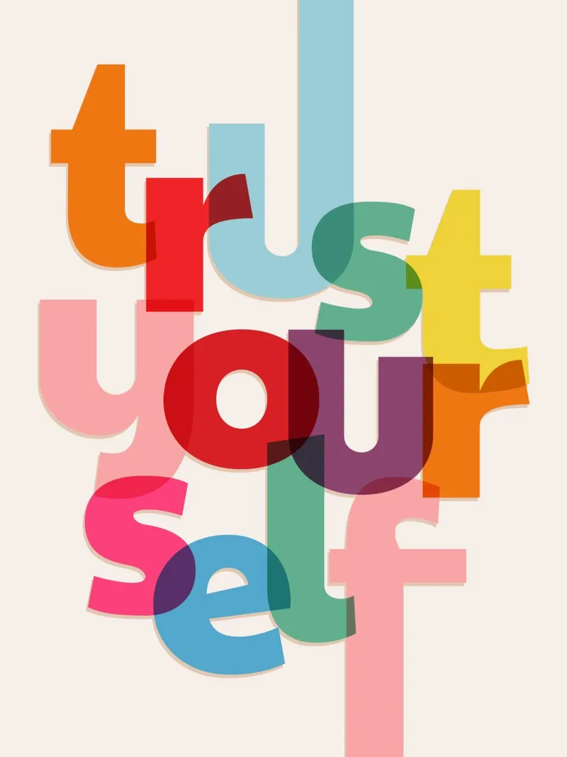 Trust Yourself - Bold Motivational Typography pellicola backlit da showmemars
