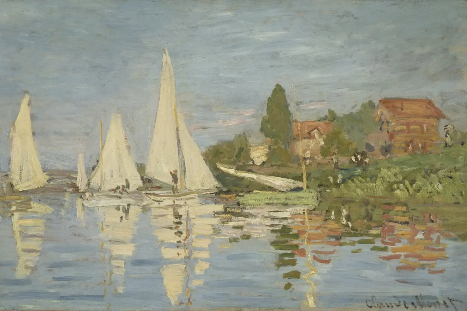 Claude Monet - Regate ad Argenteuil pellicola backlit da Timeless Artworks