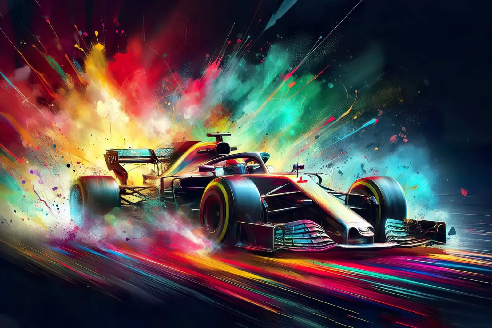 Formula 1 in acquerello pellicola backlit da ARTVI-SHOP