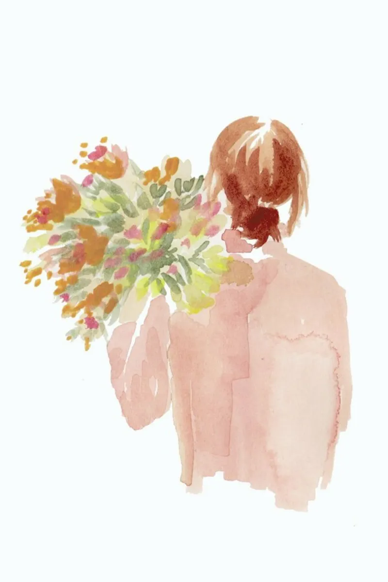 Flowergirl I hahnemühle van Farina Kuklinski