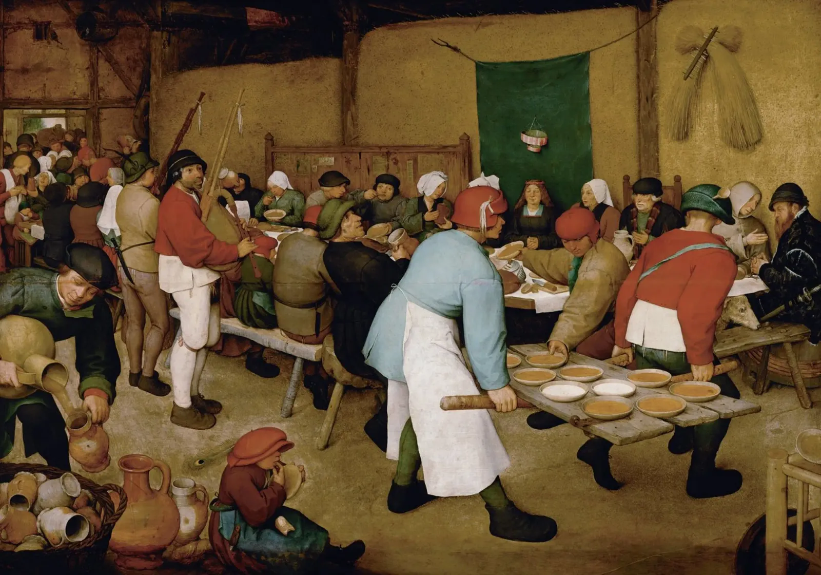 Pieter Bruegel de Oude - De Boerenbruiloft canvas met Baklijst van Timeless Artworks