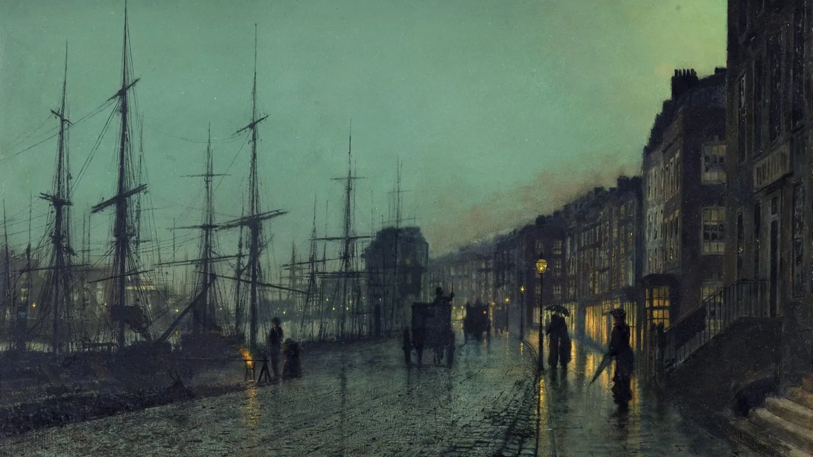 John Atkinson Grimshaw - La navigazione sul Clyde pellicola backlit da Timeless Artworks