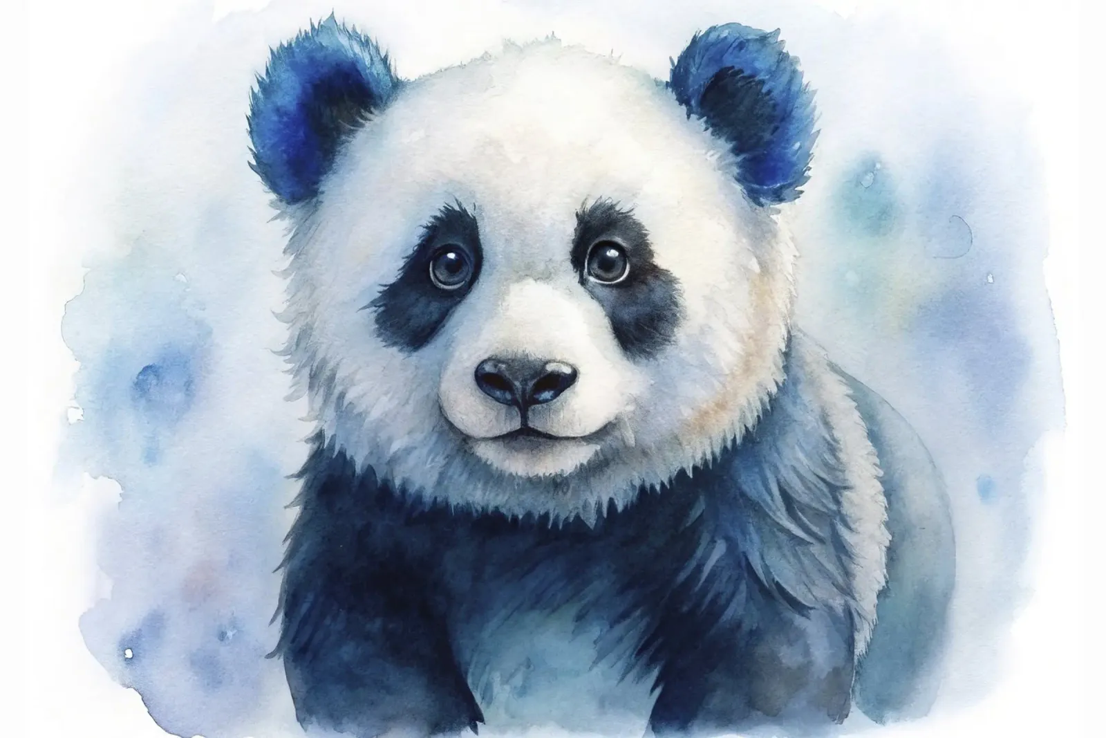 Orso panda acquerellato pellicola backlit da 🎁 ARTVI-SHOP
