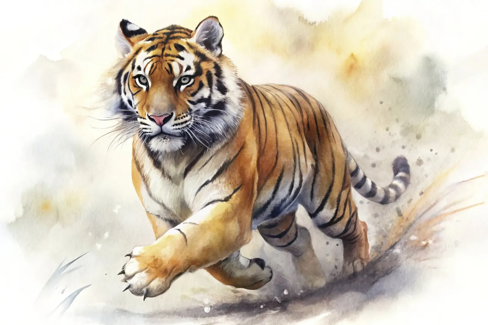 Tigre ad acquerello pellicola backlit da ARTVI-SHOP