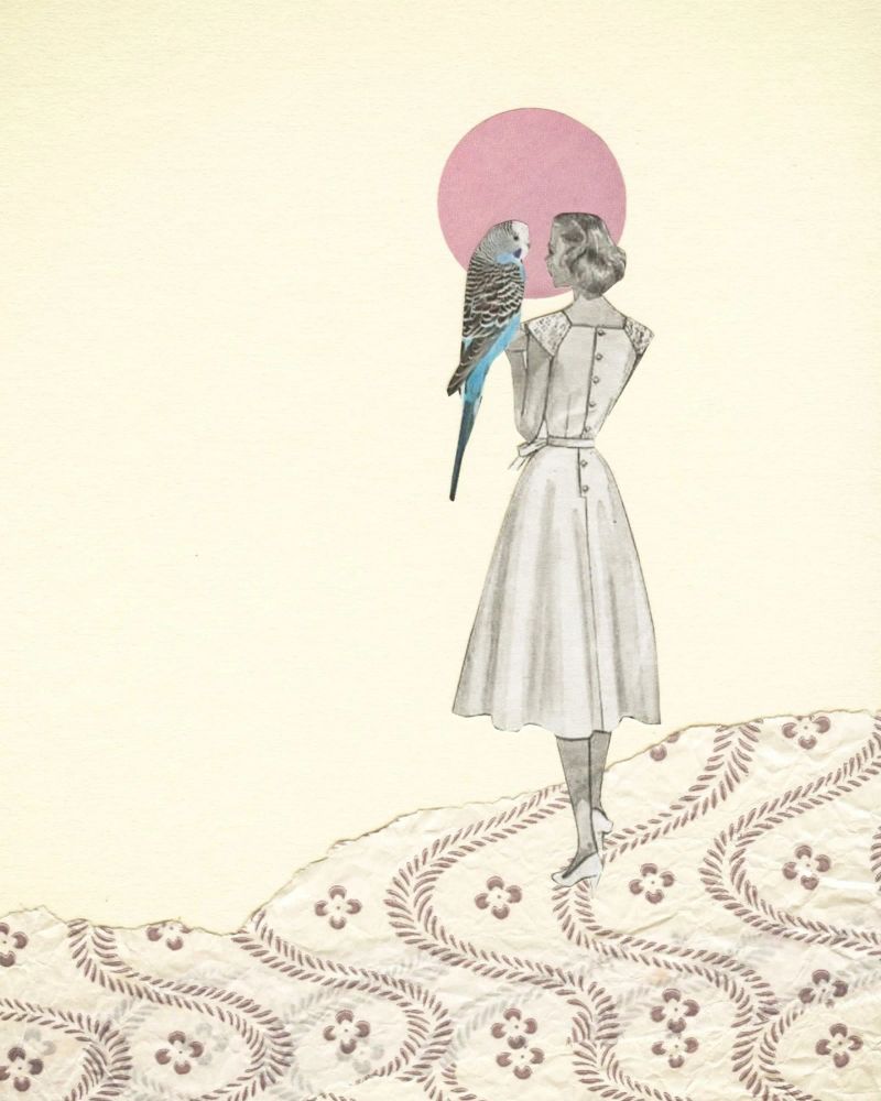 Un uccello nella mano poster da Cassia Beck Collage