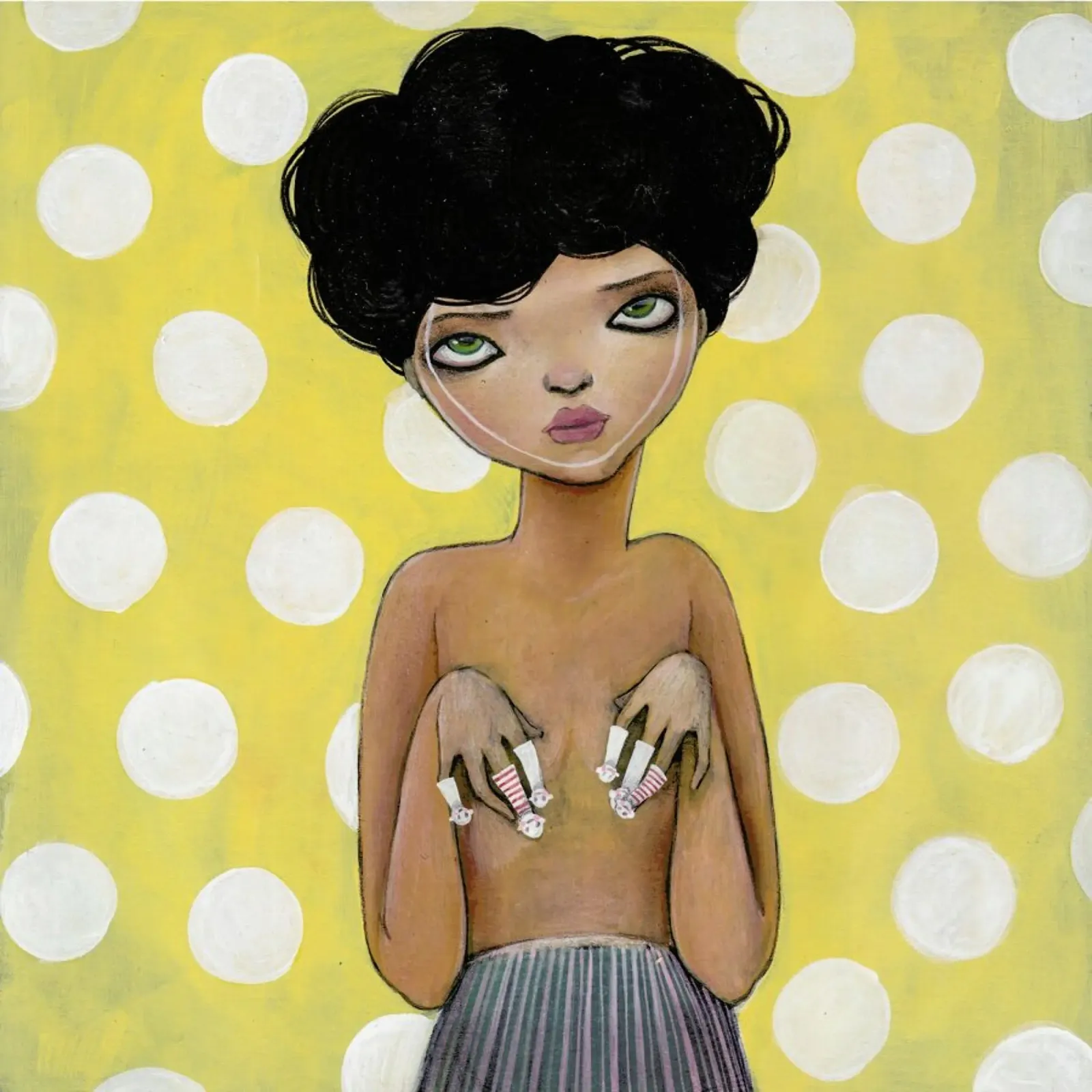 Dots poster con telaio in legno da Lesja Chernish