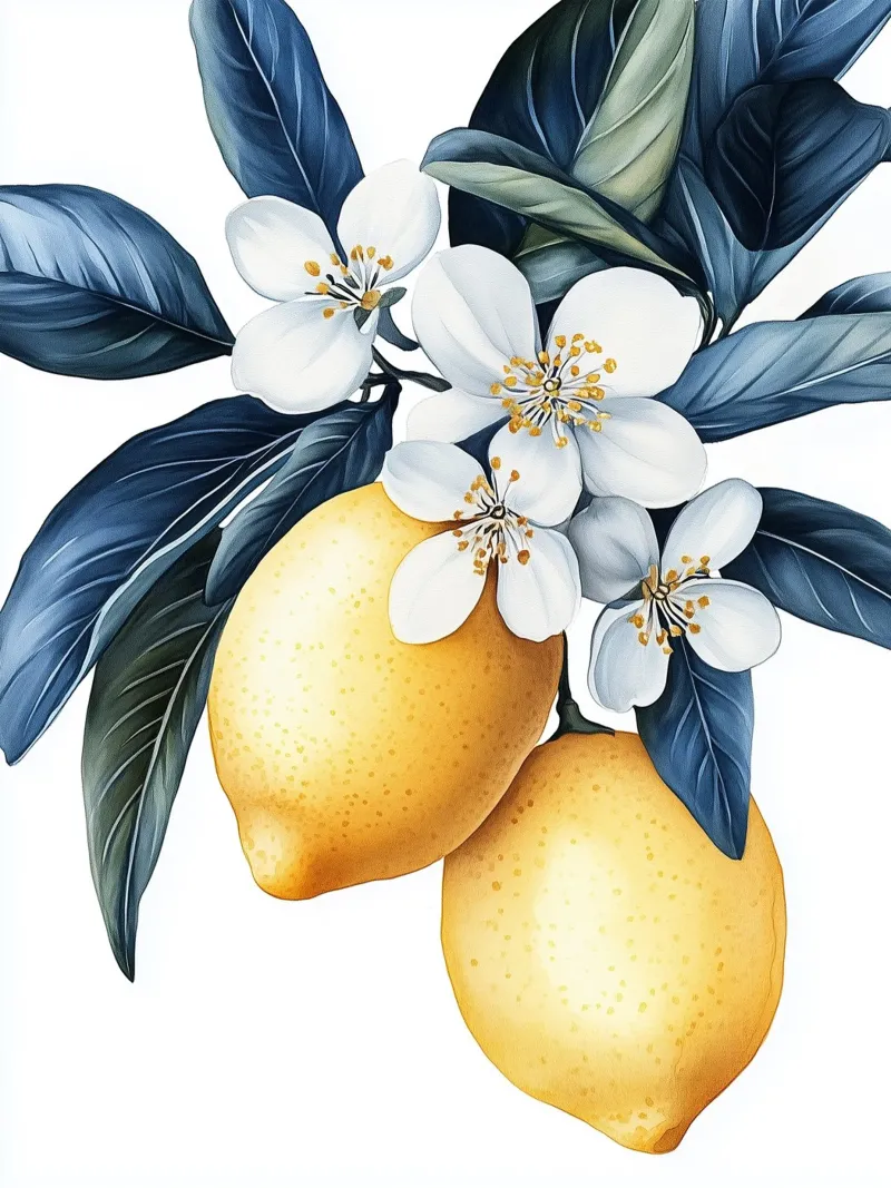 Limoni e fiori carta hahnemühle da Spice & Style