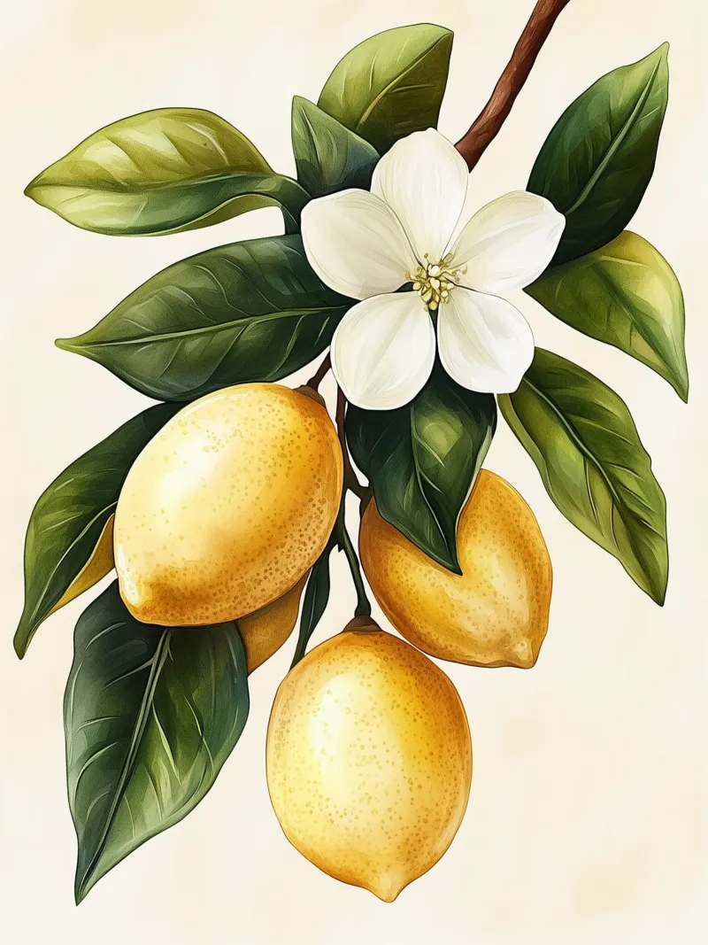Ramo di limone poster da Spice & Style