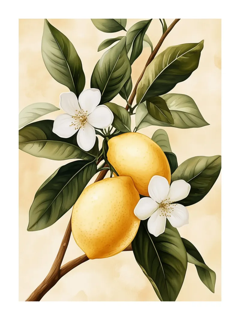 Limoni e fiori plexiglass da Spice & Style