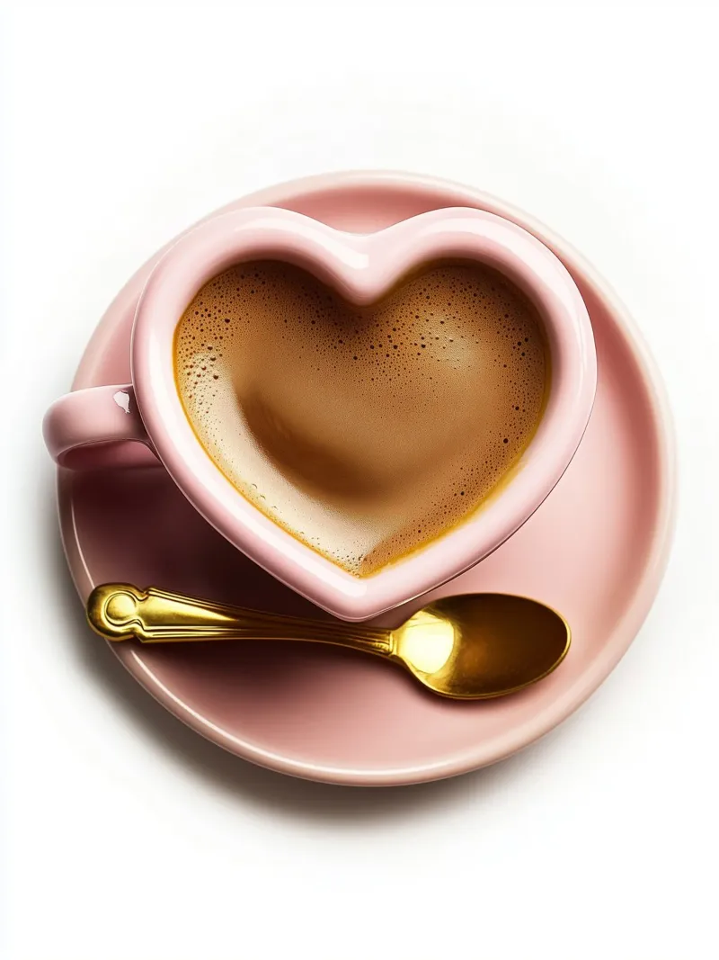 Tazza da caffè con cuore plexiglass da Spice & Style