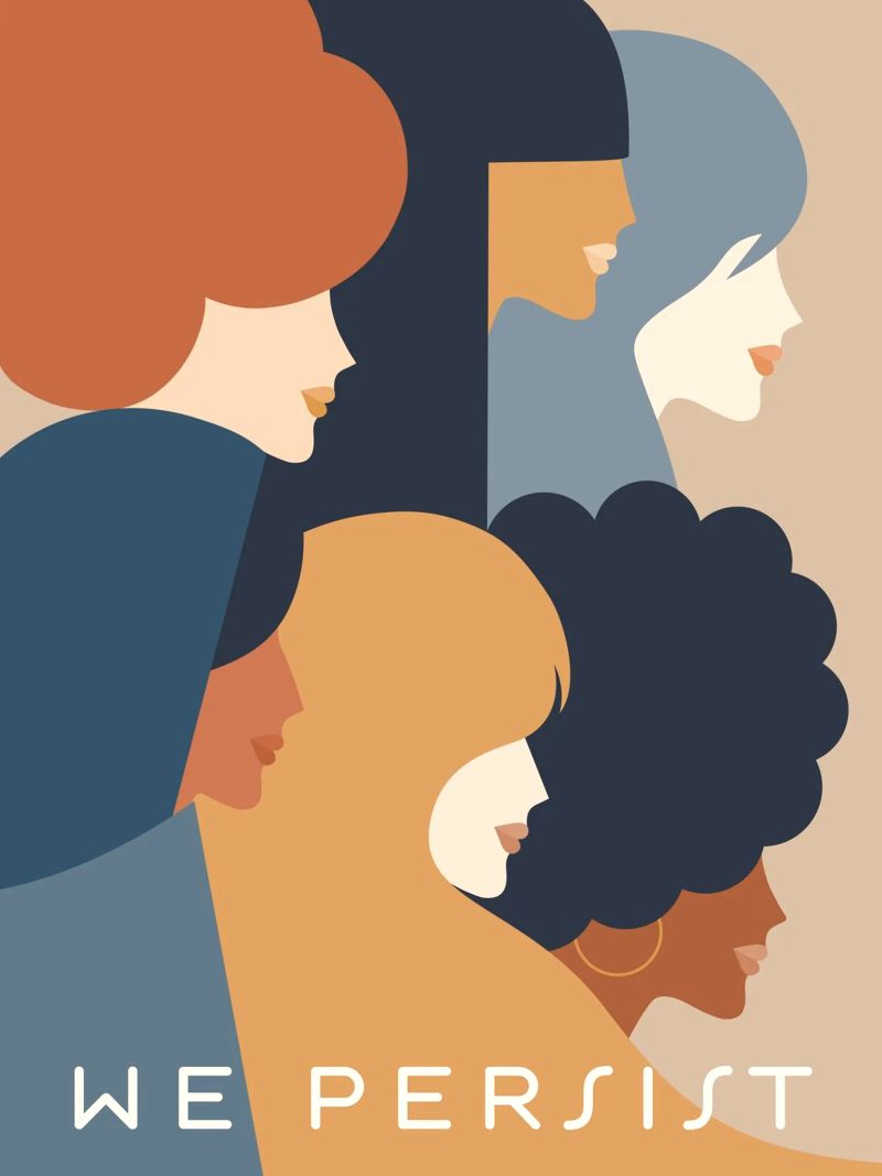 Women Empowering Women - Nous persistons Tons de terre poster de Dominique Vari