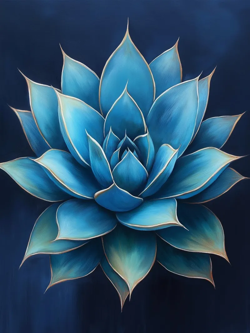 Blauer Lotus Elegant Poster von Flora & Horizon