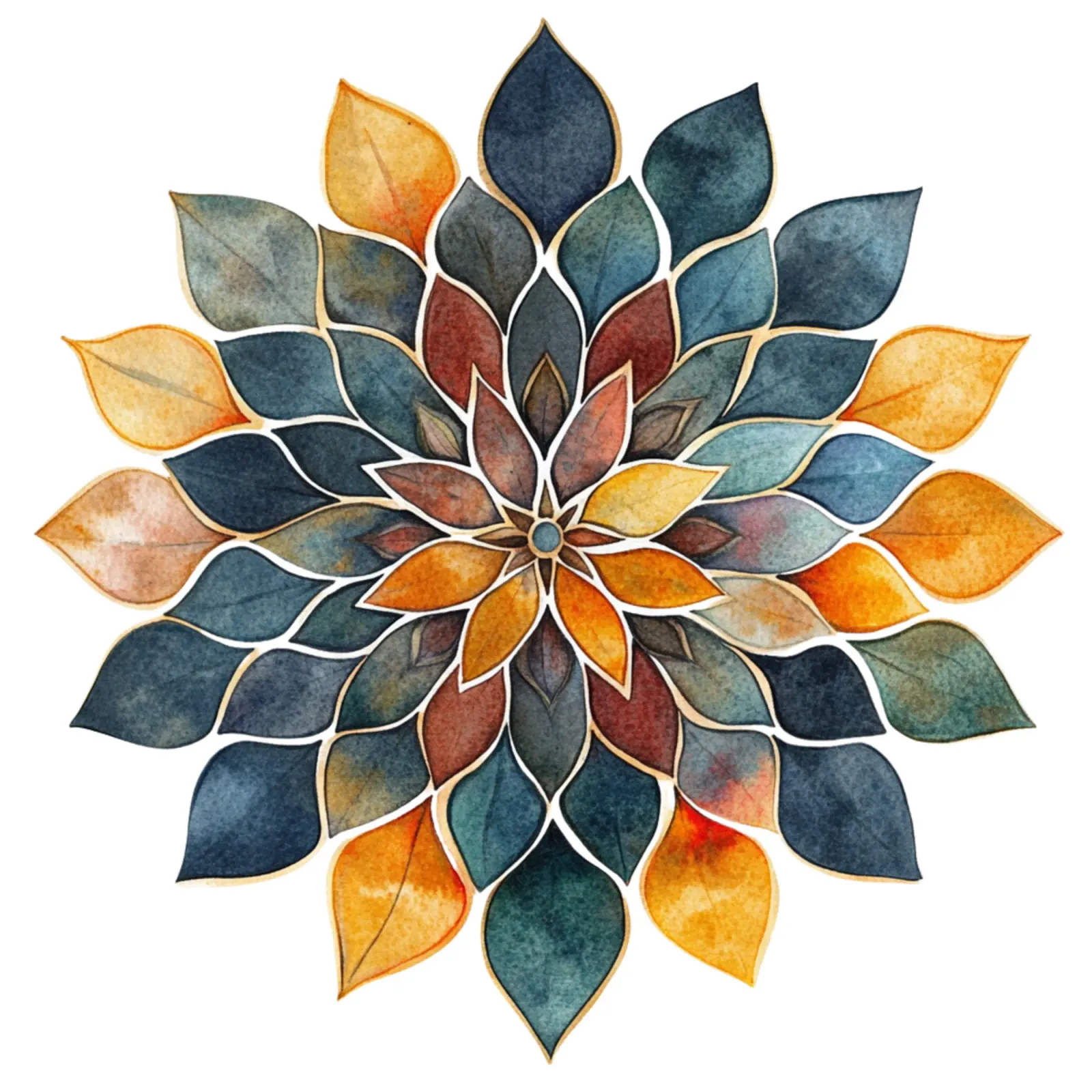 Mandala terrestre ad acquerello pellicola backlit da Spiritual Touch