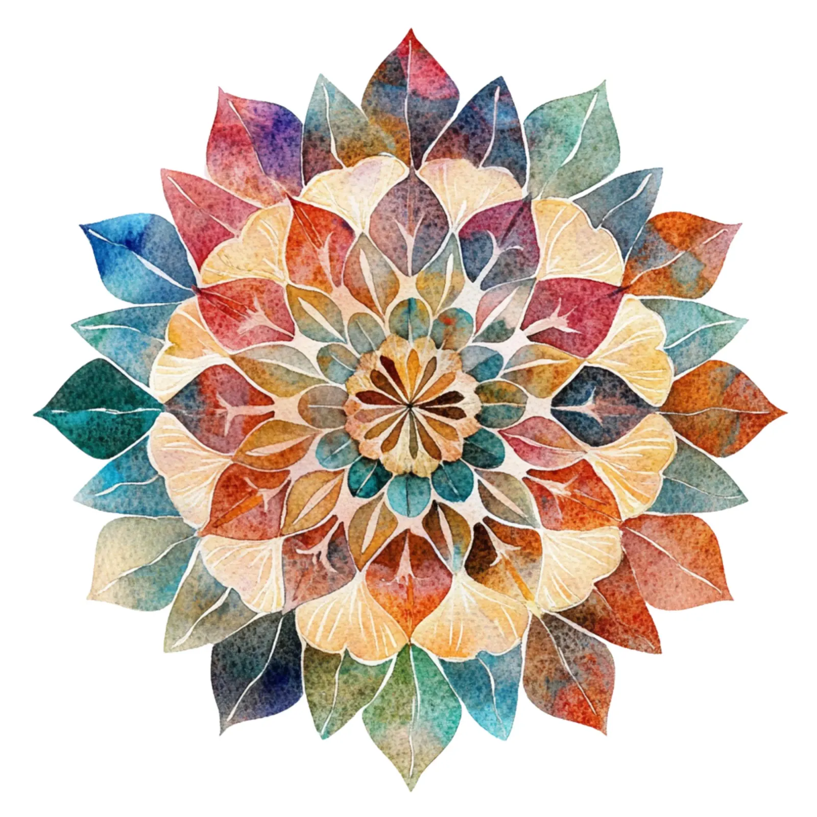 Mandala terrestre ad acquerello pellicola backlit da Spiritual Touch