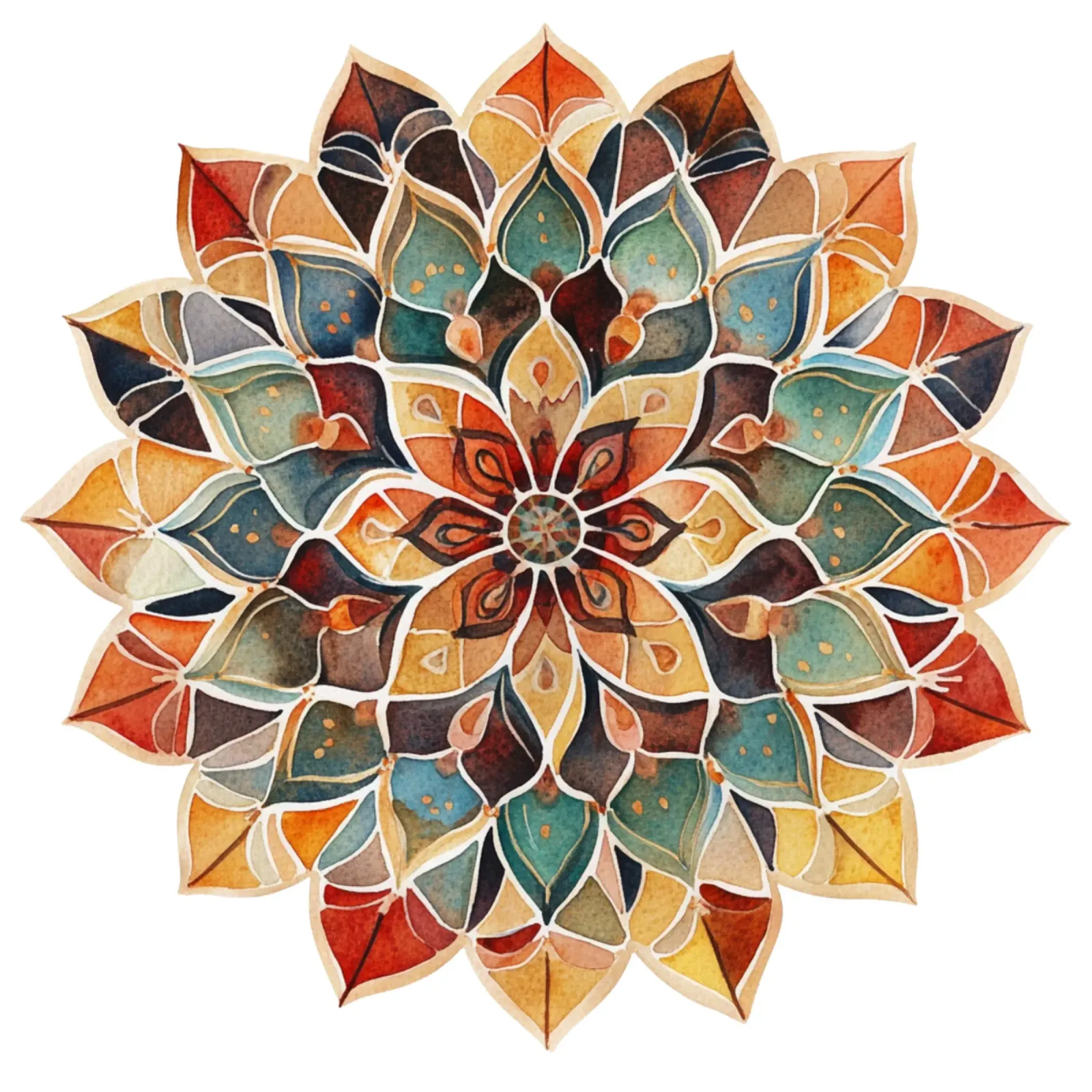 Mandala terrestre ad acquerello pellicola backlit da Spiritual Touch